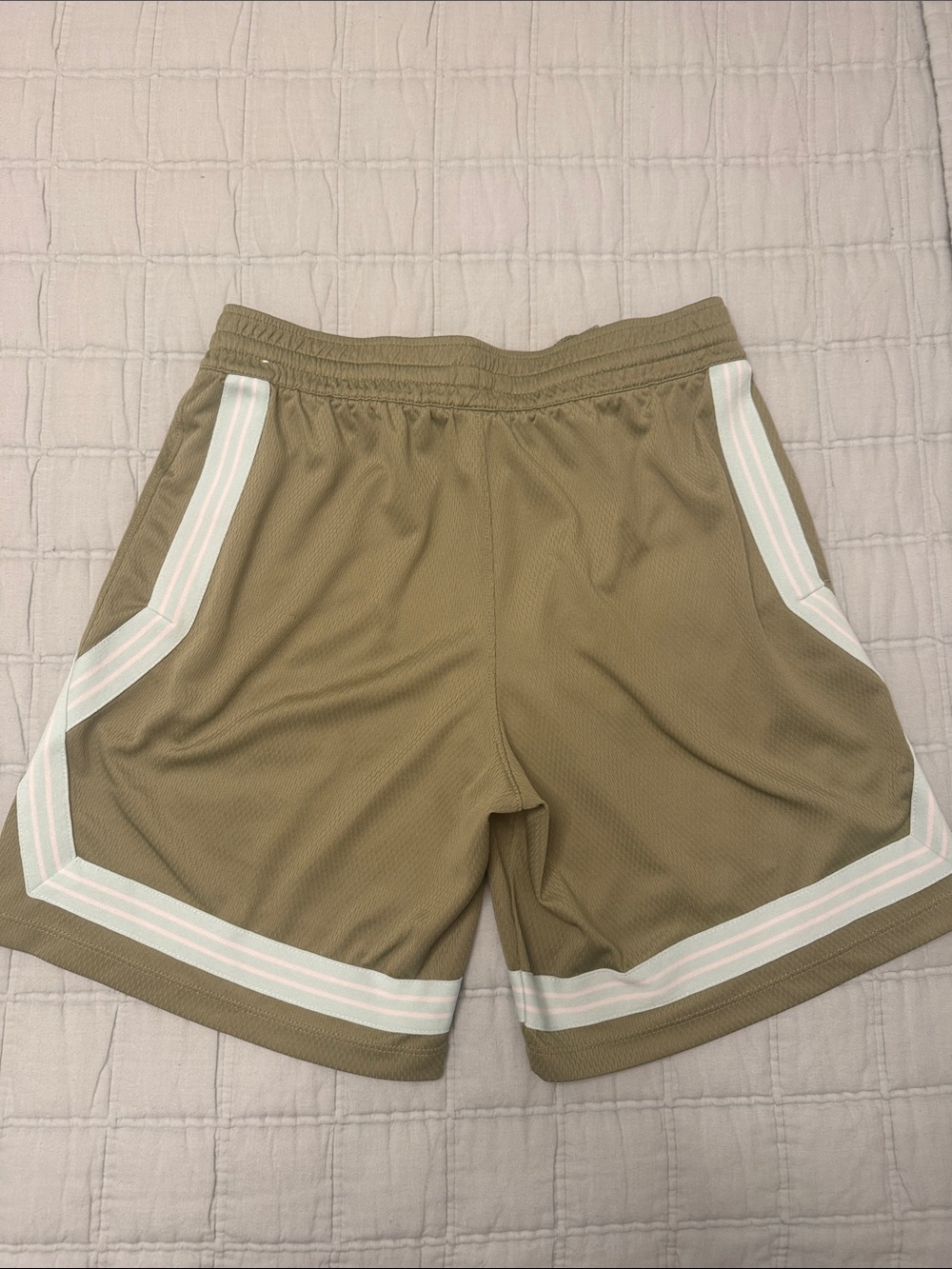 Nike Olive Dri-FIT Athletic Shorts with White Swoosh - Picture 5 of 6